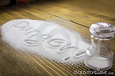 Danger of too much salt â€“ Health Hazard Stock Photo